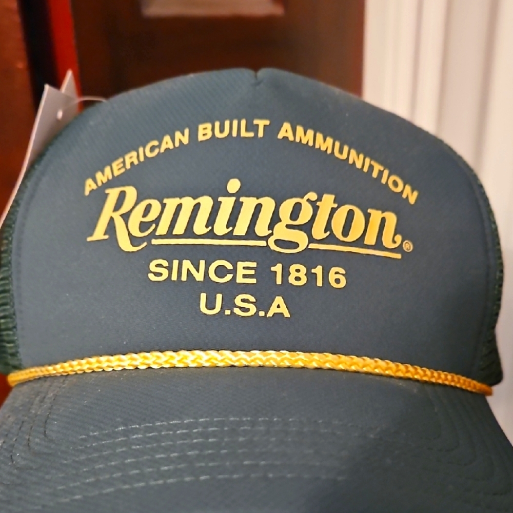 Remington Green and Gold Hat with Embroidered Details